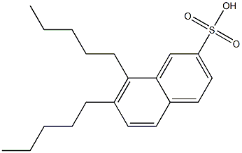 7,8-Dipentyl-2-naphthalenesulfonic acid Struktur