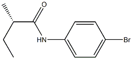 [S,(+)]-N-(p-Bromophenyl)-2-methylbutyramide Struktur