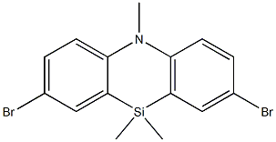 2,7-Dibromo-9,9,10-trimethyl-9-sila-10-azaanthracene Struktur