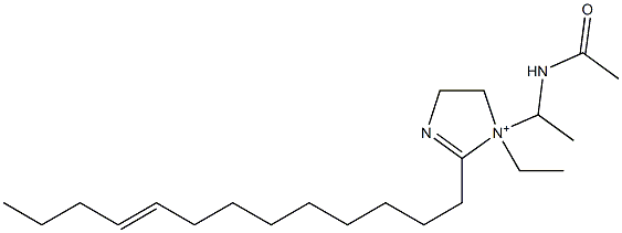 1-[1-(Acetylamino)ethyl]-1-ethyl-2-(9-tridecenyl)-2-imidazoline-1-ium Struktur