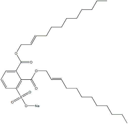 3-(Sodiosulfo)phthalic acid di(2-dodecenyl) ester Struktur