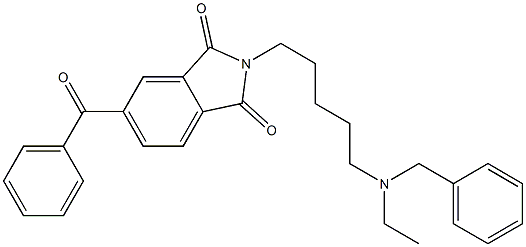 N-[5-(Ethylbenzylamino)pentyl]-5-(benzoyl)phthalimide Struktur