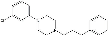 1-(3-Chlorophenyl)-4-(3-phenylpropyl)piperazine Struktur