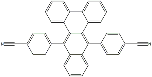 9,14-Bis[4-cyanophenyl]benzo[b]triphenylene Struktur