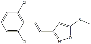 3-[(E)-2-[2,6-Dichlorophenyl]vinyl]-5-(methylthio)isoxazole Struktur