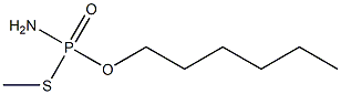 Amidothiophosphoric acid S-methyl O-hexyl ester Struktur