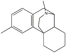 1,2,3,9,10,10a-Hexahydro-6,11-dimethyl-4H-10,4a-(iminoethano)phenanthrene Struktur