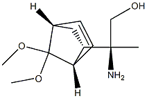 (1S,4S,5S)-5-[(S)-1-Amino-2-hydroxy-1-methylethyl]-7,7-dimethoxybicyclo[2.2.1]hept-2-ene Struktur