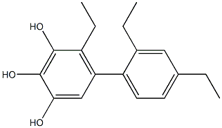 4-Ethyl-5-(2,4-diethylphenyl)benzene-1,2,3-triol Struktur