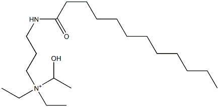 N-[3-(Lauroylamino)propyl]-N,N-diethyl-N-(1-hydroxyethyl)aminium Struktur