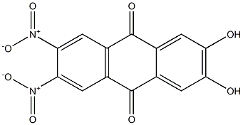 2,3-Dihydroxy-6,7-dinitroanthraquinone Struktur