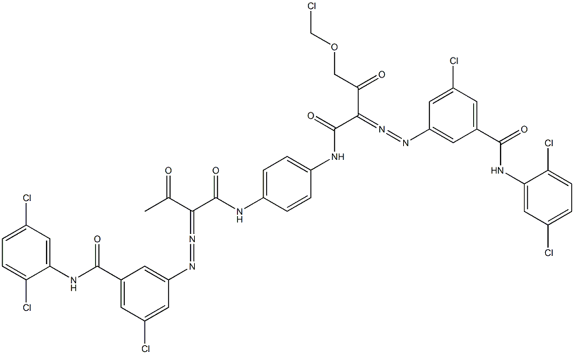 3,3'-[2-(Chloromethyloxy)-1,4-phenylenebis[iminocarbonyl(acetylmethylene)azo]]bis[N-(2,5-dichlorophenyl)-5-chlorobenzamide] Struktur