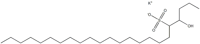 4-Hydroxytricosane-5-sulfonic acid potassium salt Struktur