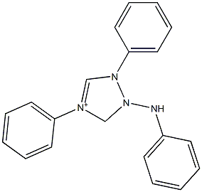 2,3-Dihydro-1,4-diphenyl-2-anilino-1H-1,2,4-triazol-4-ium Struktur