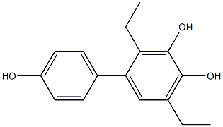 2,5-Diethyl-1,1'-biphenyl-3,4,4'-triol Struktur