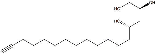 (2S,4S)-16-Heptadecyne-1,2,4-triol Struktur