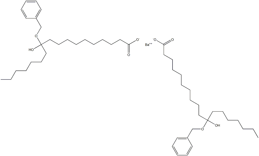 Bis(11-benzyloxy-11-hydroxystearic acid)barium salt Struktur