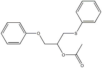 Acetic acid [2-(phenylthio)-1-(phenoxymethyl)ethyl] ester Struktur