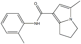 6,7-Dihydro-3-methyl-N-(2-methylphenyl)-5H-pyrrolizine-1-carboxamide Struktur