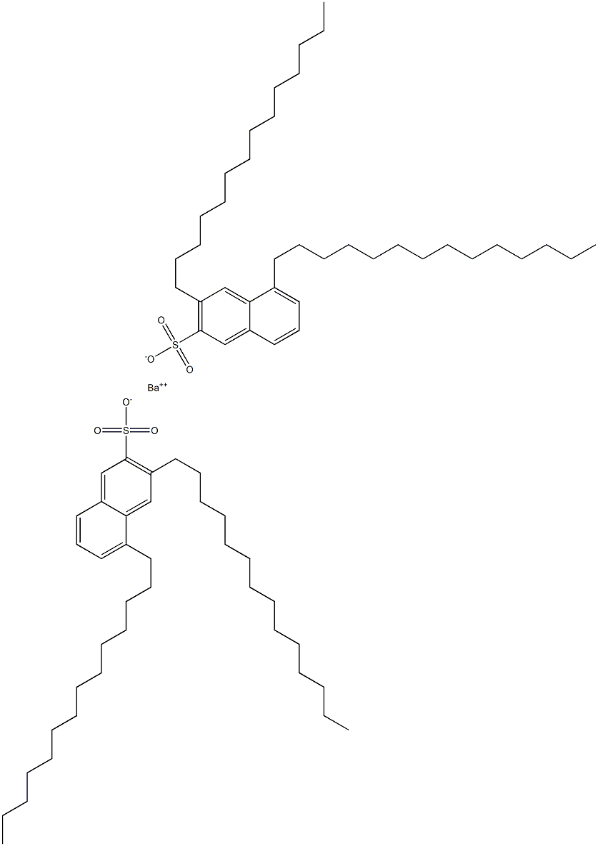 Bis(3,5-ditetradecyl-2-naphthalenesulfonic acid)barium salt Struktur