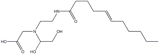 N-(1,2-Dihydroxyethyl)-N-[2-(5-undecenoylamino)ethyl]aminoacetic acid Struktur