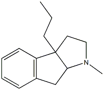 1,2,3,3a,8,8a-Hexahydro-1-methyl-3a-propylindeno[2,1-b]pyrrole Struktur