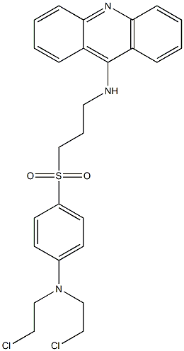 9-[3-[4-[Bis(2-chloroethyl)amino]phenylsulfonyl]propylamino]acridine Struktur