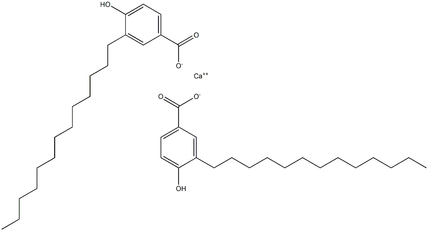 Bis(3-tridecyl-4-hydroxybenzoic acid)calcium salt Struktur