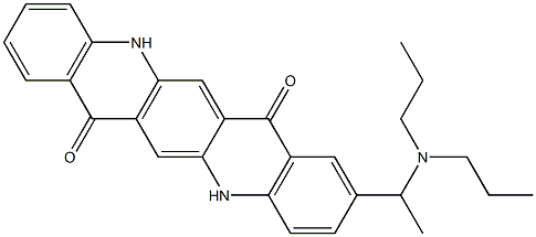 2-[1-(Dipropylamino)ethyl]-5,12-dihydroquino[2,3-b]acridine-7,14-dione Struktur