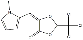 (5E)-2-(Trichloromethyl)-5-[(1-methyl-1H-pyrrol-2-yl)methylene]-1,3-dioxolan-4-one Struktur