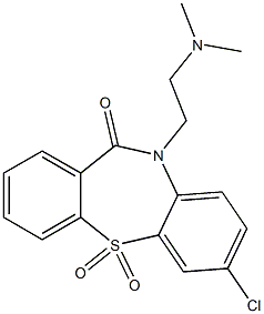 10,11-Dihydro-7-chloro-10-[2-(dimethylamino)ethyl]dibenzo[b,f][1,4]thiazepin-11-one 5,5-dioxide Struktur