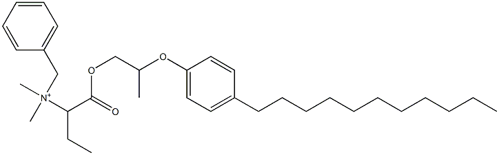 N,N-Dimethyl-N-benzyl-N-[1-[[2-(4-undecylphenyloxy)propyl]oxycarbonyl]propyl]aminium Struktur