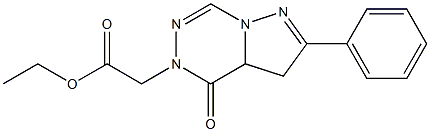 3,3a,4,5-Tetrahydro-4-oxo-2-phenylpyrazolo[1,5-d][1,2,4]triazine-5-acetic acid ethyl ester Struktur