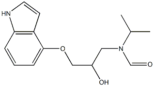 N-[2-Hydroxy-3-(1H-indol-4-yloxy)propyl]-N-isopropylformamide Struktur