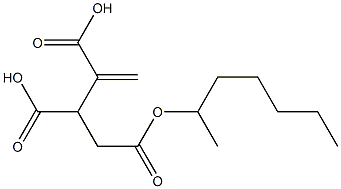 3-Butene-1,2,3-tricarboxylic acid 2-heptyl ester Struktur