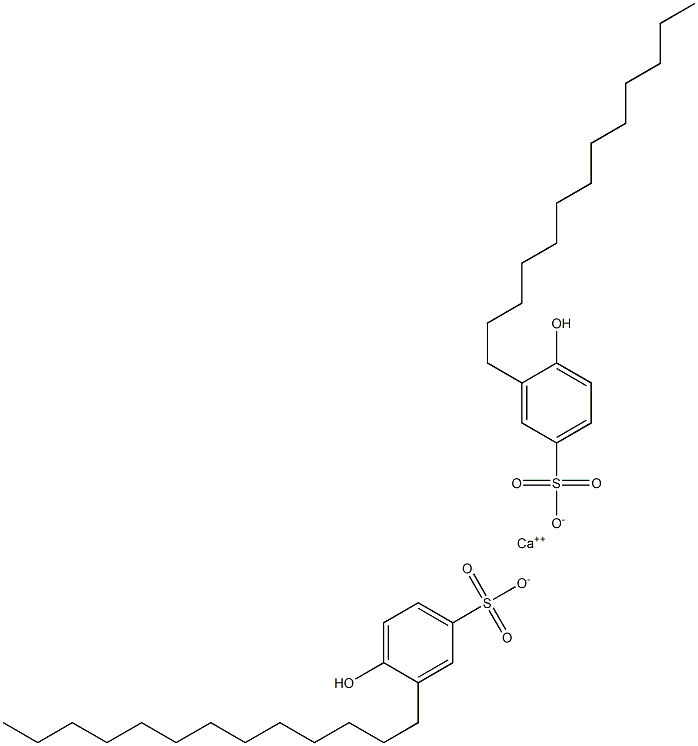 Bis(4-hydroxy-3-tridecylbenzenesulfonic acid)calcium salt Struktur