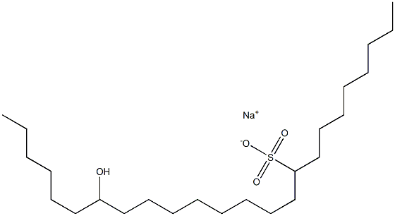 18-Hydroxytetracosane-9-sulfonic acid sodium salt Struktur