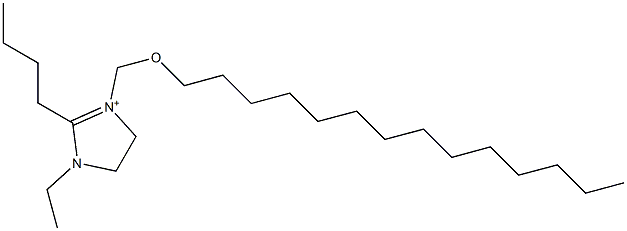 1-Ethyl-2-butyl-3-[(tetradecyloxy)methyl]-4,5-dihydro-1H-imidazol-3-ium Struktur