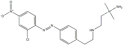 1-[2-[2-[4-[(2-Chloro-4-nitrophenyl)azo]phenyl]ethylamino]ethyl]-1,1-dimethylhydrazinium Struktur