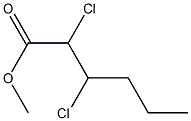 2,3-Dichlorohexanoic acid methyl ester Struktur