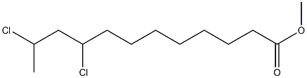 9,11-Dichlorolauric acid methyl ester Struktur