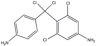 (4-Aminophenyl)(4-amino-2,6-dichlorophenyl)dichloromethane Struktur