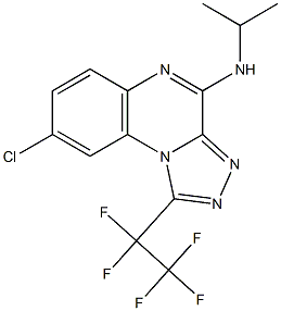 8-Chloro-4-isopropylamino-1-(pentafluoroethyl)[1,2,4]triazolo[4,3-a]quinoxaline Struktur