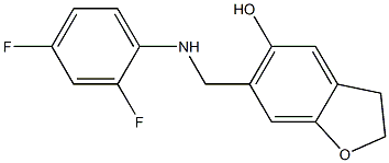 2,3-Dihydro-6-(2,4-difluorophenylaminomethyl)benzofuran-5-ol Struktur