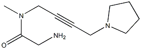 N-Methyl-N-[4-(1-pyrrolidinyl)-2-butynyl]-2-aminoacetamide Struktur