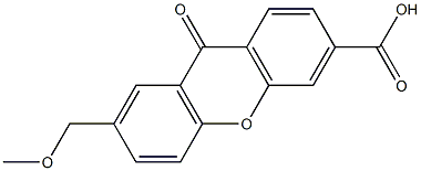 7-Methoxymethyl-9-oxo-9H-xanthene-3-carboxylic acid Struktur