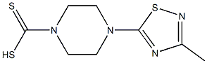 4-(3-Methyl-1,2,4-thiadiazol-5-yl)-1-piperazinecarbodithioic acid Struktur