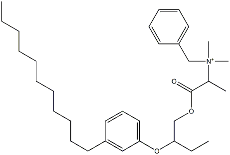 N,N-Dimethyl-N-benzyl-N-[1-[[2-(3-undecylphenyloxy)butyl]oxycarbonyl]ethyl]aminium Struktur