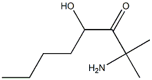 2-Amino-4-hydroxy-2-methyl-3-octanone Struktur