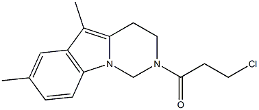 2-(3-Chloropropionyl)-5,7-dimethyl-1,2,3,4-tetrahydropyrimido[1,6-a]indole Struktur